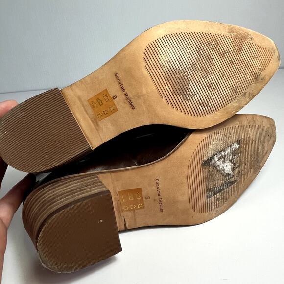 Madewell Chelsea Bonham Boots Size 6 Brown Pull On Pointed Toe Leather Booties - Picture 8 of 9